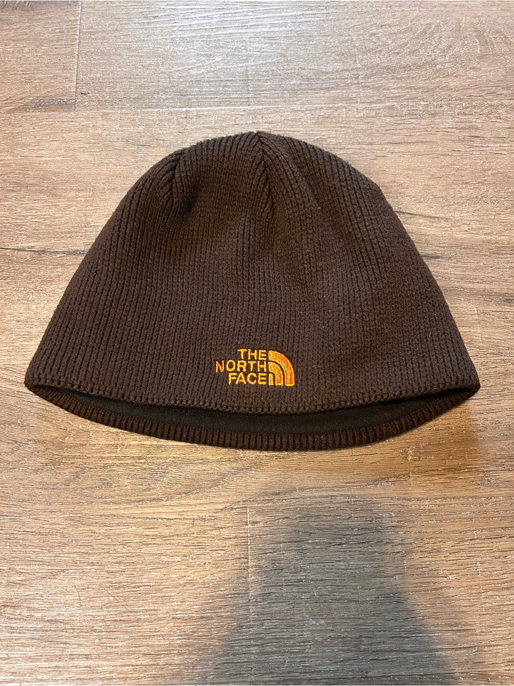 The North Face Beanie Hat Unisex One Size Black Orange Logo Winter
